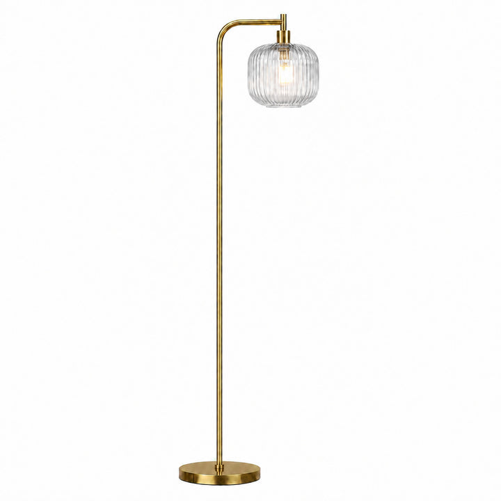 Moderne geschwungene Glas Stehlampe