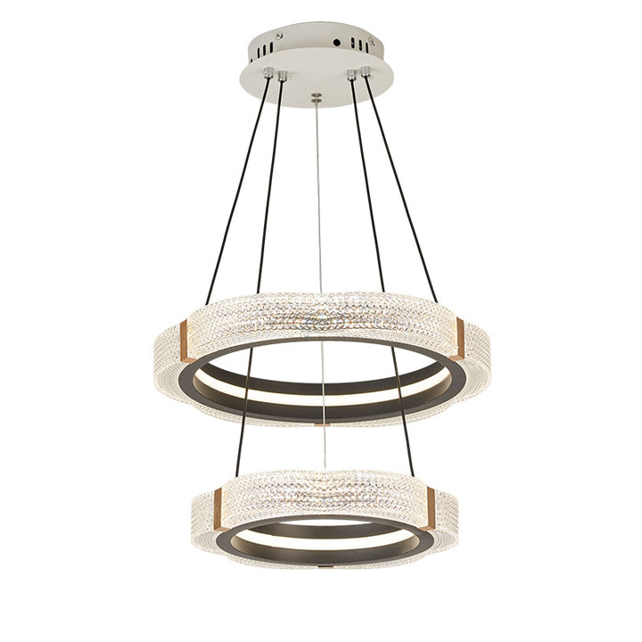 Elegante Doppelring Pendelleuchte