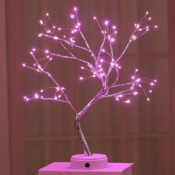 Stern-verzierte LED-Zweig Tischlampe mit warmen mikro dimmbaren Lichtern