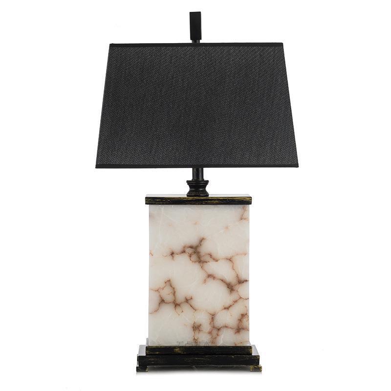 Zeitgenössische Marmor- und Stoff-Tischlampe