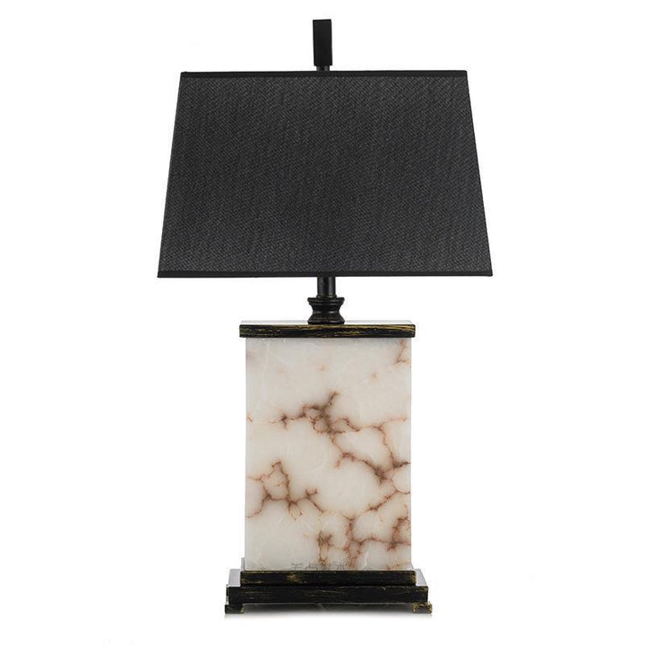 Zeitgenössische Marmor- und Stoff-Tischlampe