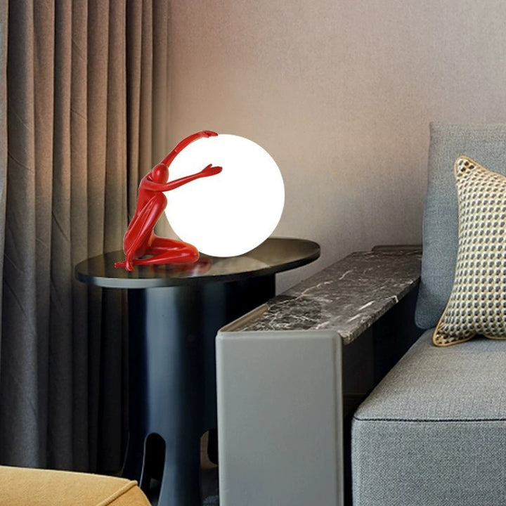 Künstlerische Tischlampe mit einzigartigem skulpturalem Design