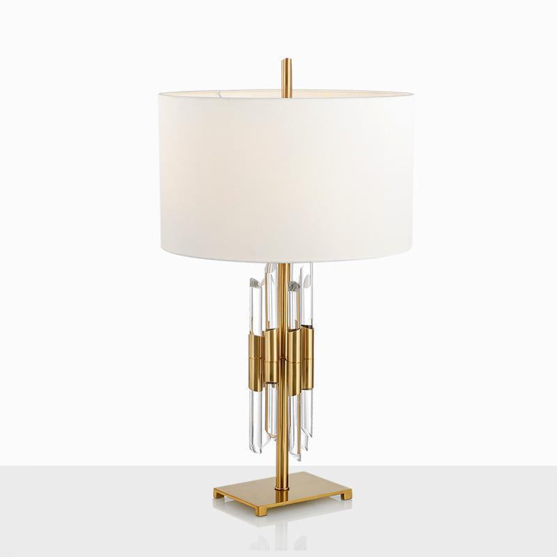 Moderne Kristall Tischlampe mit goldenen Akzenten
