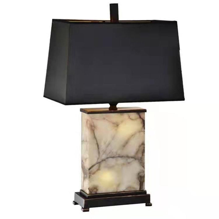 Zeitgenössische Marmor- und Stoff-Tischlampe