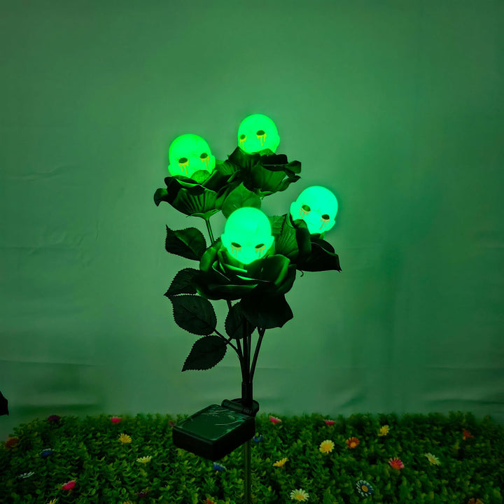 Dekorative Solar Schädel Rose Gartenlampe