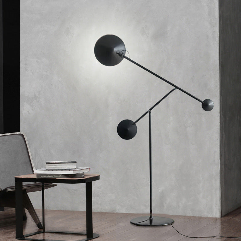 Moderne verstellbare Bogen-Stehlampe mit doppelten Kugeln