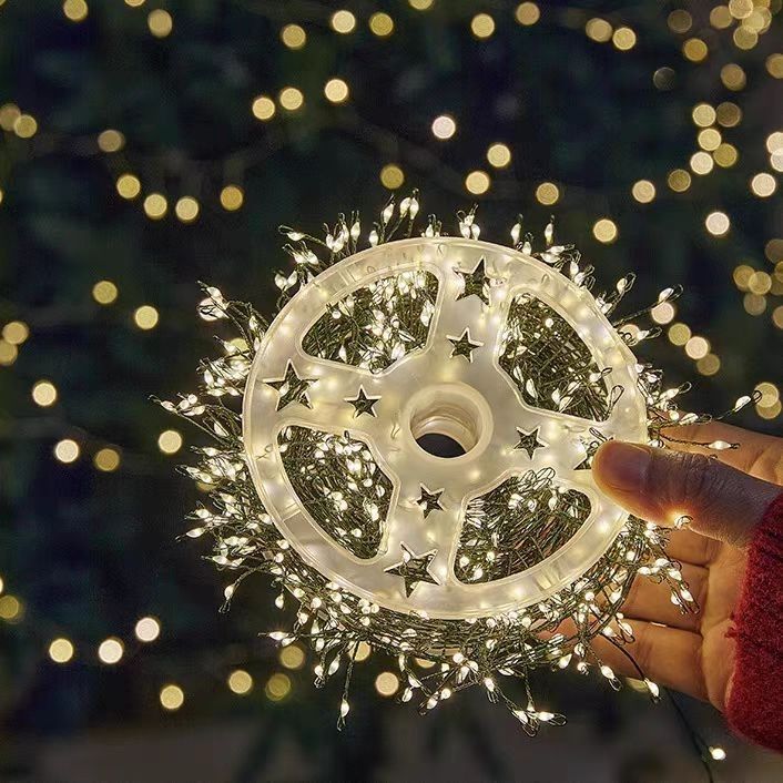Outdoor wasserdichte Mikro-LED-Lichterkette mit klarem Sternenreifen