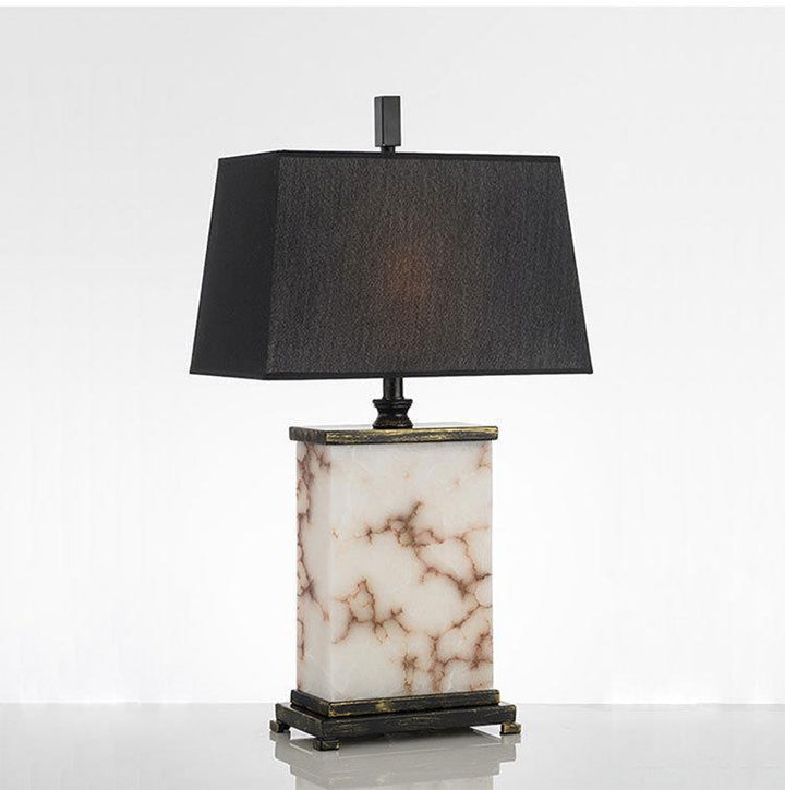 Zeitgenössische Marmor- und Stoff-Tischlampe