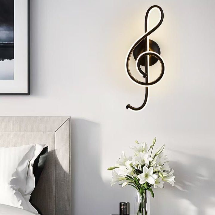 Skulpturale Violinschlüssel LED Ambient Wandleuchte