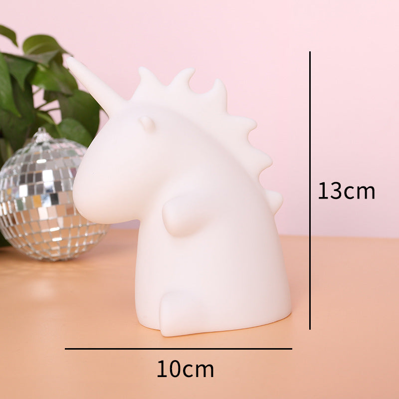 Silikon Soft-Touch LED Einhorn Nachtlicht Tischlampe