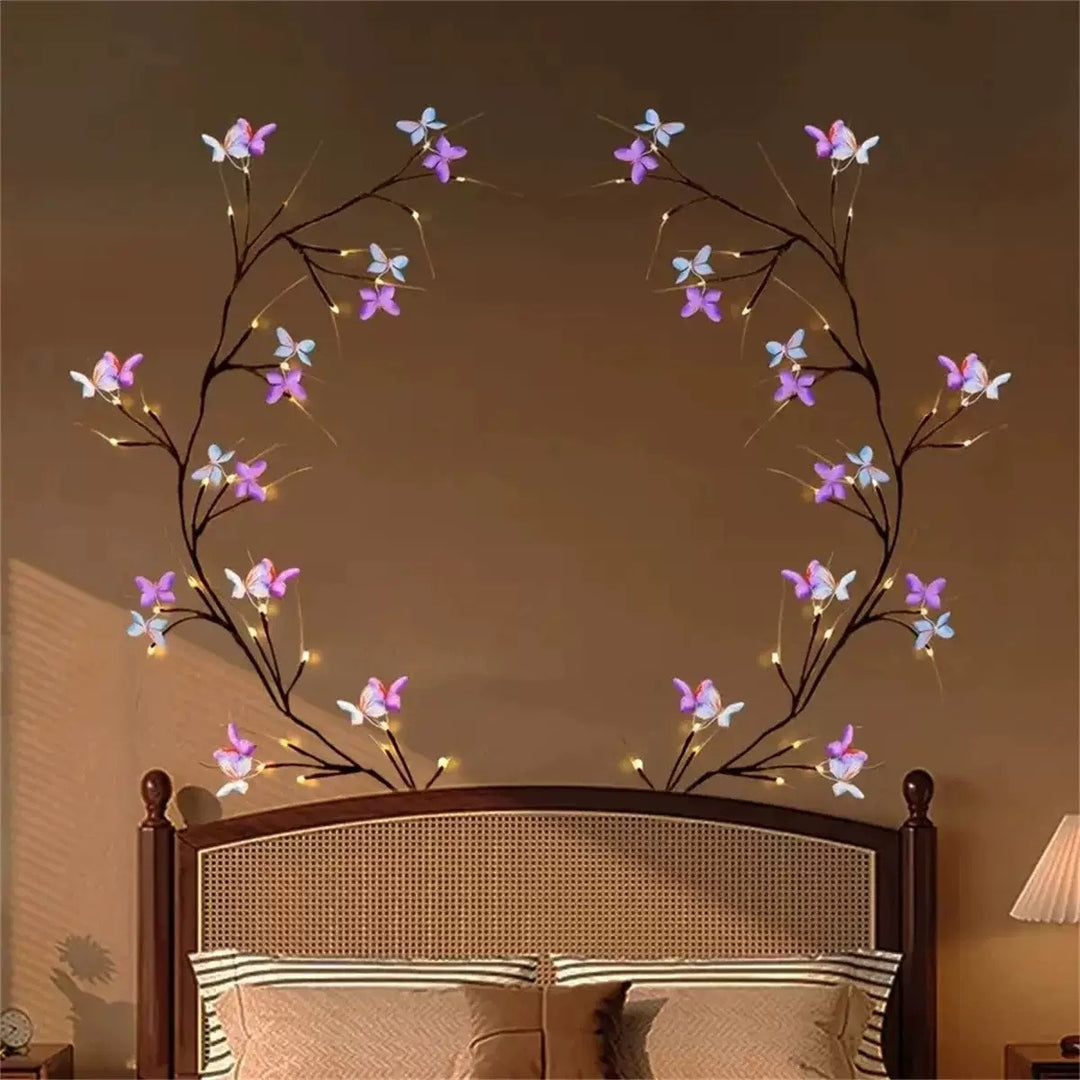 Verschnörkelte LED Kirschblüten Wandleuchte