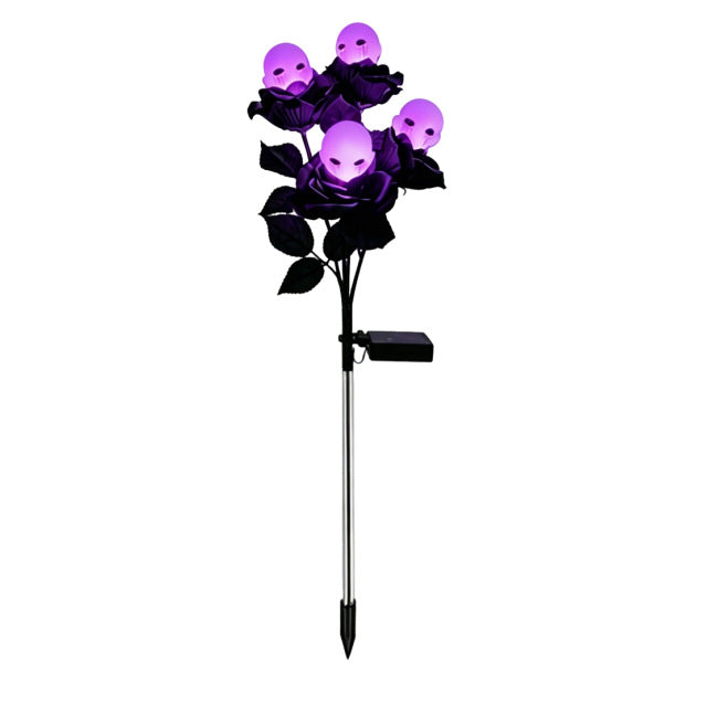Dekorative Solar Schädel Rose Gartenlampe