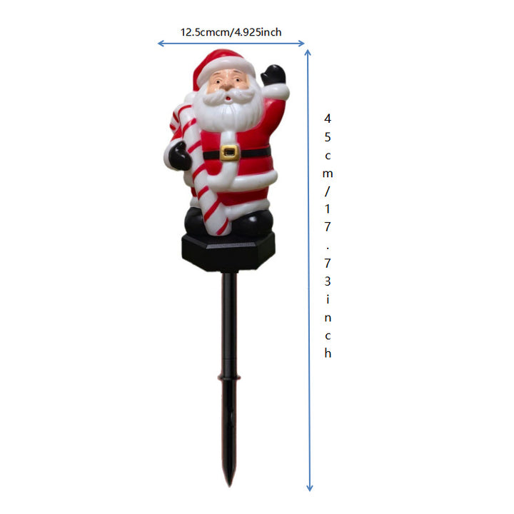 Weihnachtlich dekorierte Gartenbeleuchtung Figurine
