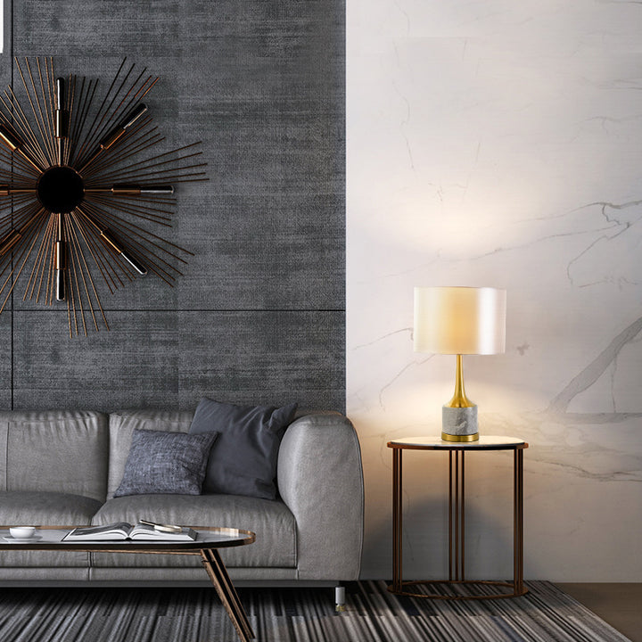Elegante Marmor- und Gold-Tischlampe