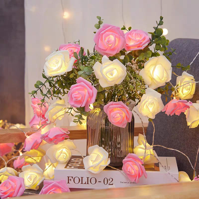 Dekorative Rosen Lichterkette
