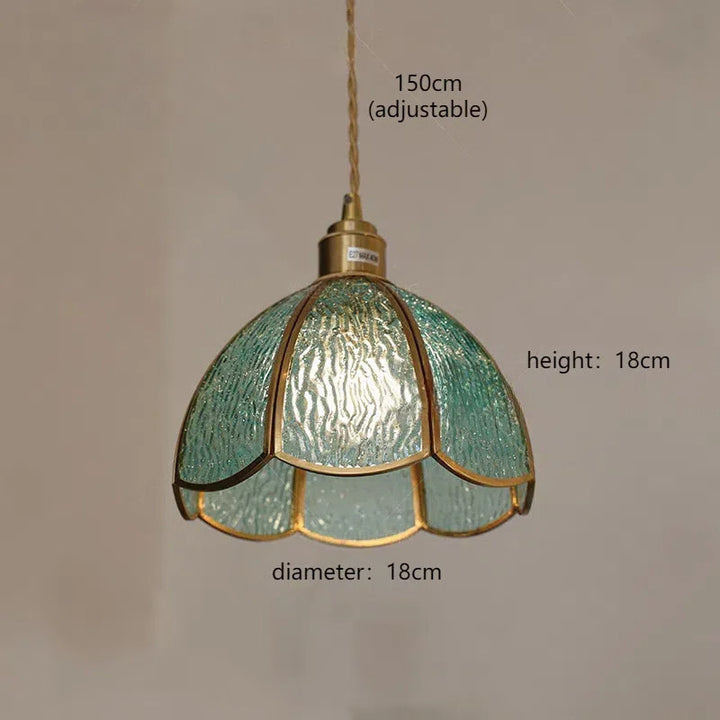 Verstellbare Vintage Glas Pendelleuchte