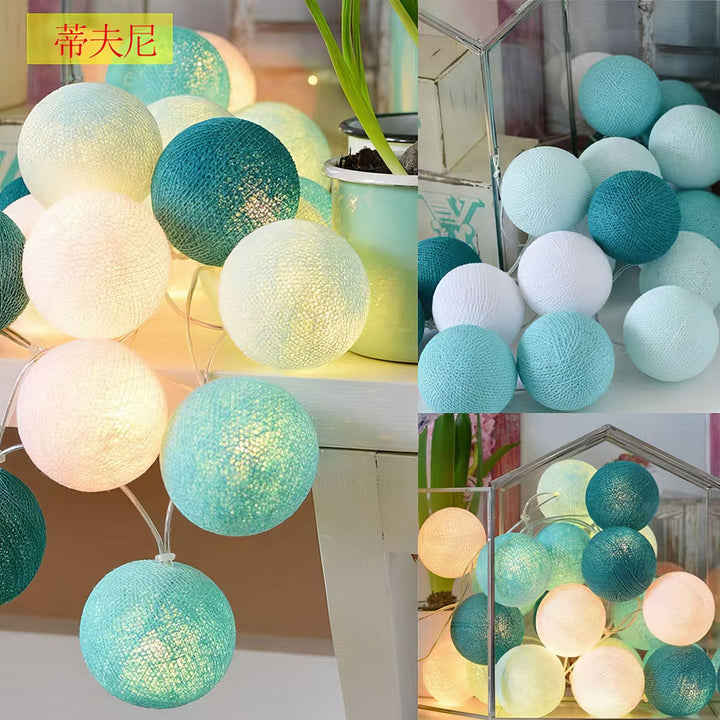 LED Baumwollball Lichterkette Dekorative Innenraum Feenlaternen