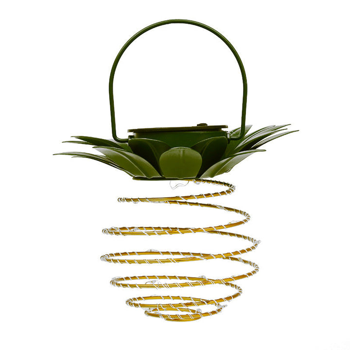 Spiral Pendel LED Hängetopflampe mit Faux-Tropenblatt-Oben
