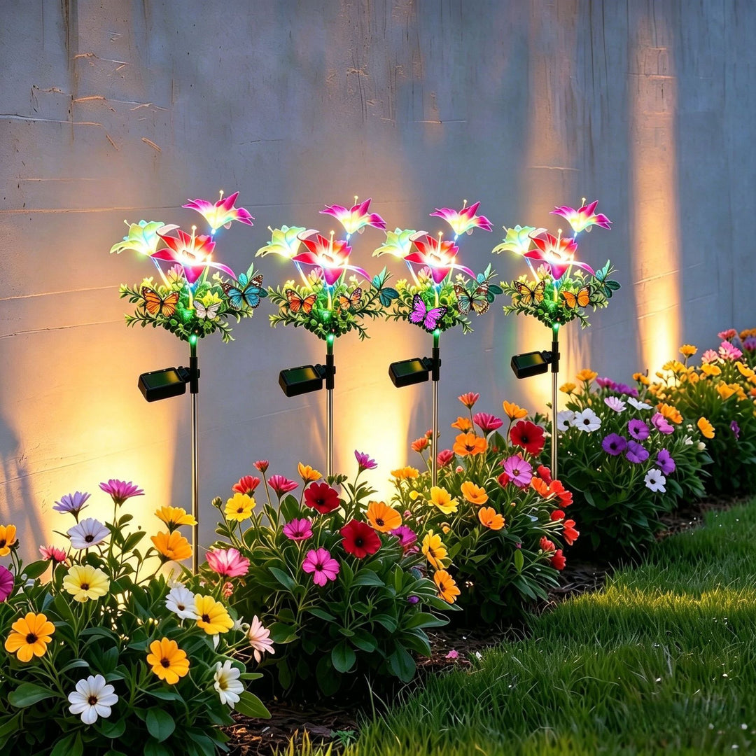 Dekorative solarbetriebene Schmetterlingsgartenlichter