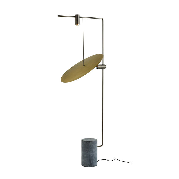 Moderne verstellbare Stehlampe mit Marmorbasis