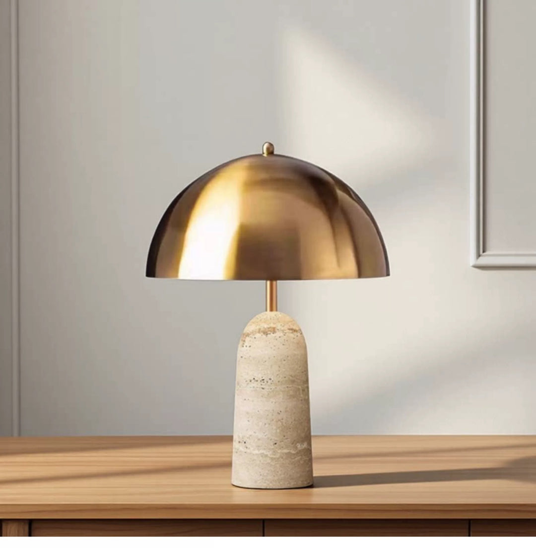 Moderne Marmor- und Metall-Tischlampe