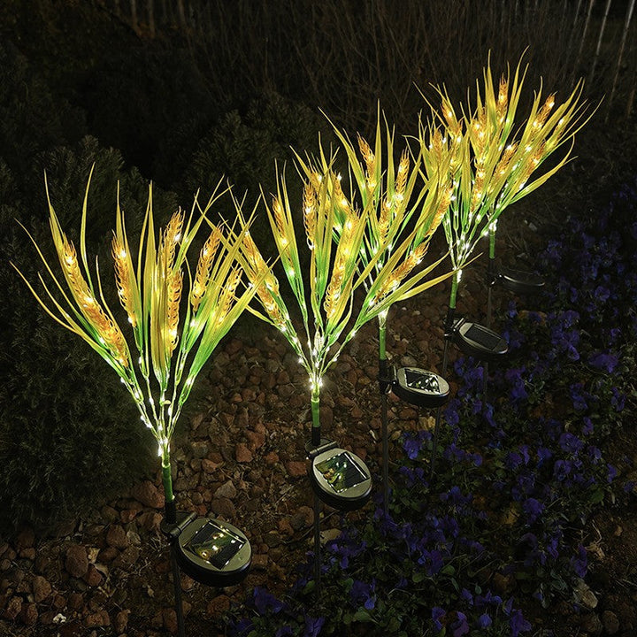Solar LED Zier-Reisgras Gartenstecker Lichter Mit Micro-LED-Lichterkette Und Erdstift