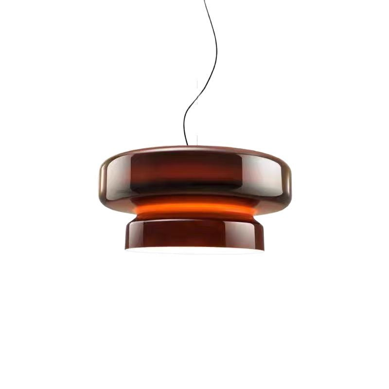 Rauches Glas Pilz Pendelleuchte