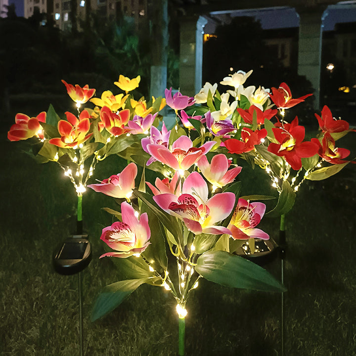 Solarbetriebene LED dekorative Blumen Gartenstecker