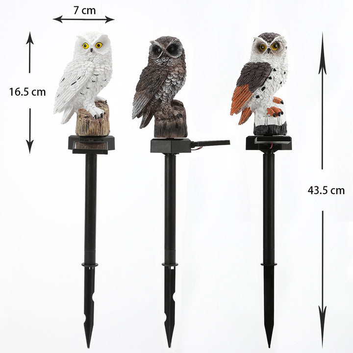 Realistische Eule Solar Gartenstecker Licht Mit LED Harz Skulptur