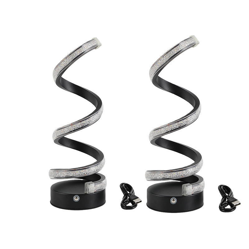 Moderne Spiral-LED-Tischlampe
