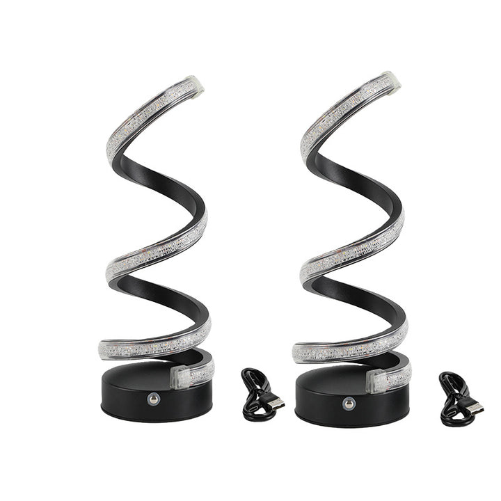 Moderne Spiral-LED-Tischlampe