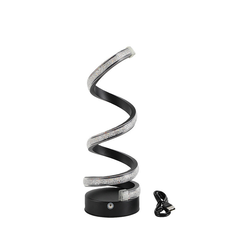 Moderne Spiral-LED-Tischlampe