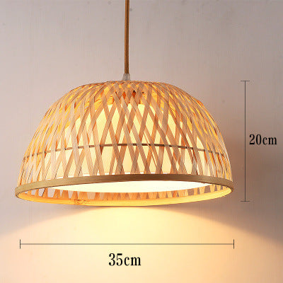 Bamboo Woven Dome Pendelleuchte