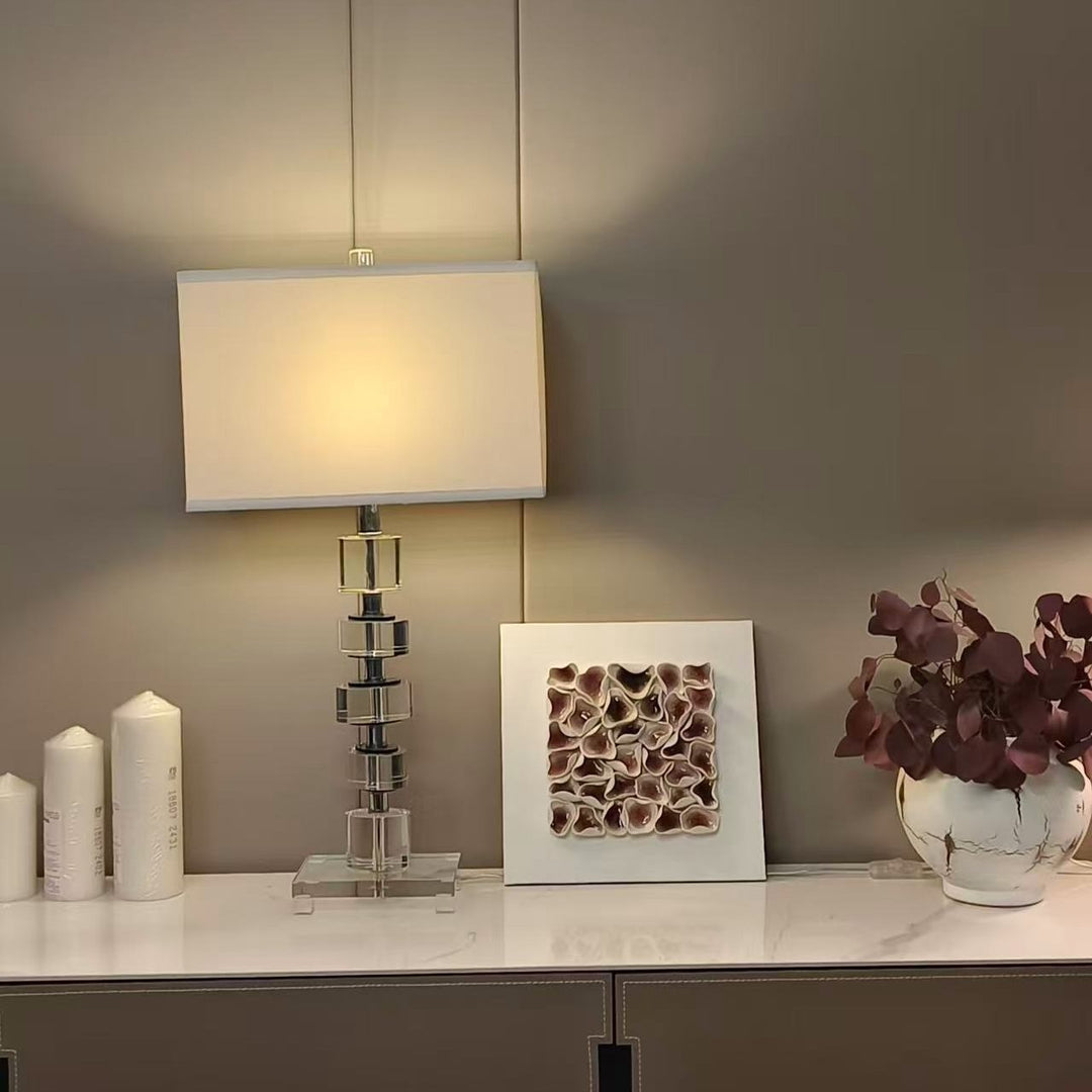 Moderne Kristallblock Tischlampe