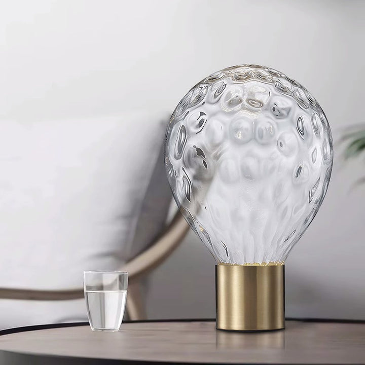Künstlerische Glastischlampe