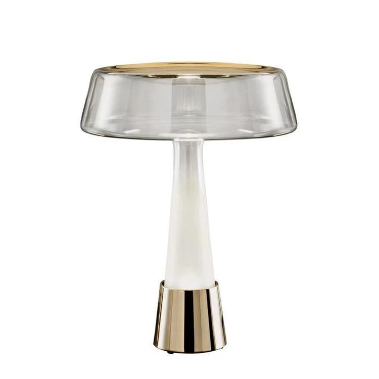 Stilvolle Glas-Tischlampe mit integrierter LED-Beleuchtung