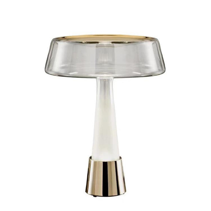 Stilvolle Glas-Tischlampe mit integrierter LED-Beleuchtung
