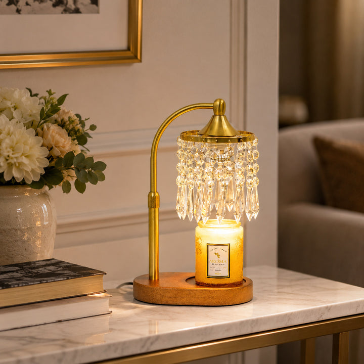 Elegante Glas Tischlampe