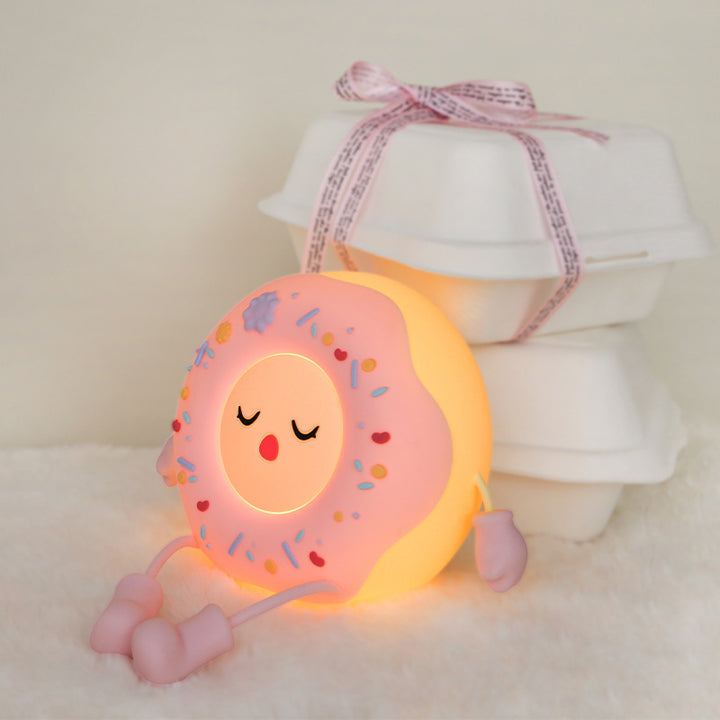 Launische silikonförmige LED-Nachtlicht in Donut-Form mit flexiblen Gliedmaßen