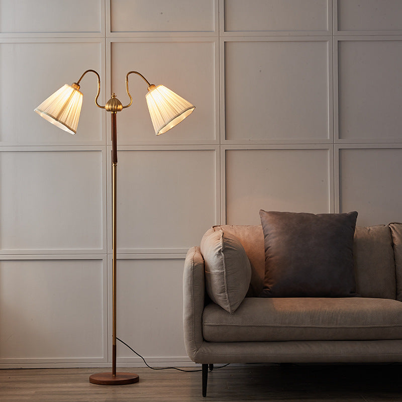 Klassische Doppelton Stehlampe