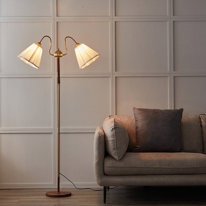 Klassische Doppelton Stehlampe