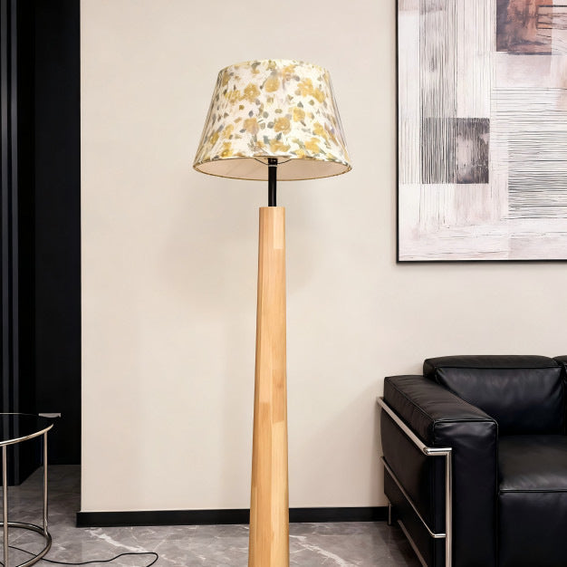 Stylische Blumen Schatten Holz Stehlampe