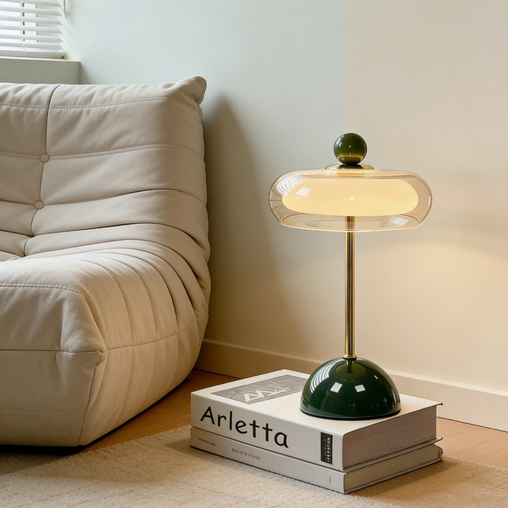 Vintage-inspirierte Glas Tischlampe