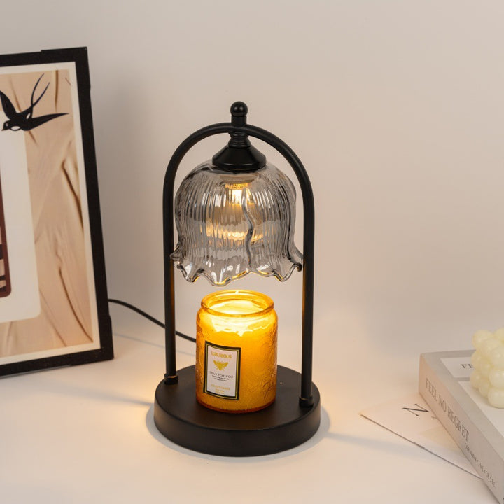 Elegante Glas Tischlampe
