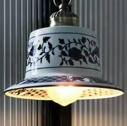 Vintage Porzellan Wanddimmer mit dekorativem Messing-Schalter