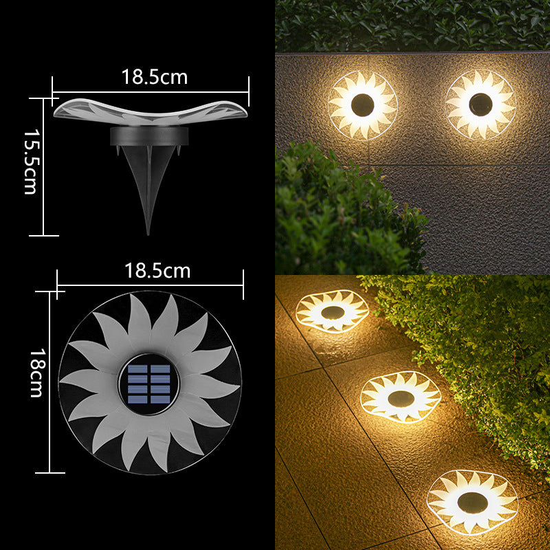 Dekorative Solar-Acryl-Blüten-Gartenstecker LED-Wegeleuchte