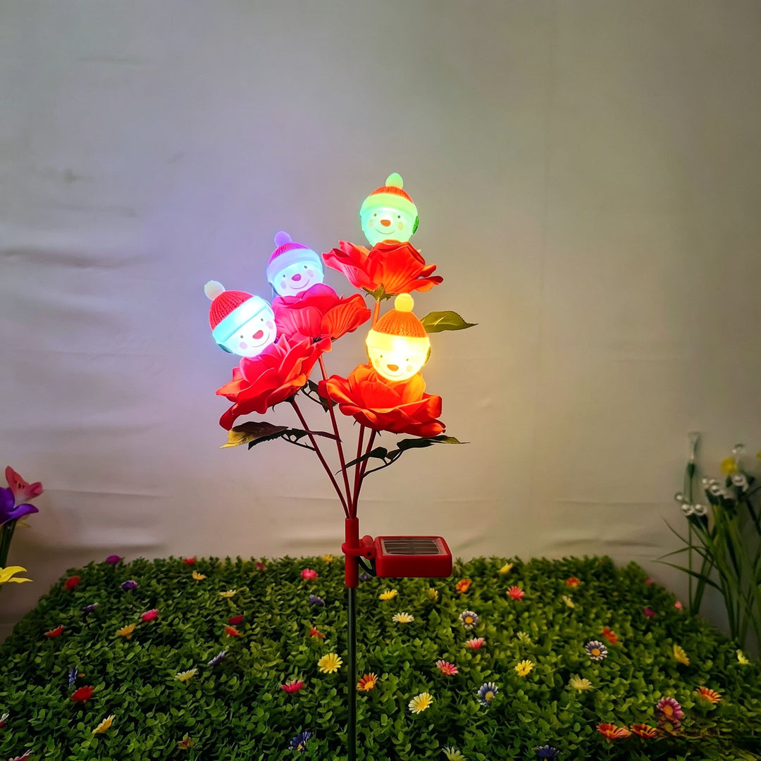 Solarbetriebene dekorative LED-Blumenanordnung