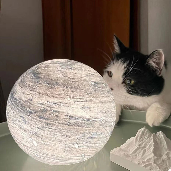 Marmorwirbel-Orb-LED-Tischlampe