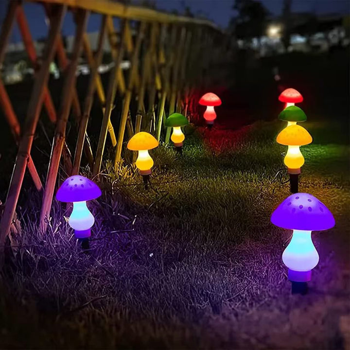 Dekorative Solar-Pilz-Gartensteckerlichter