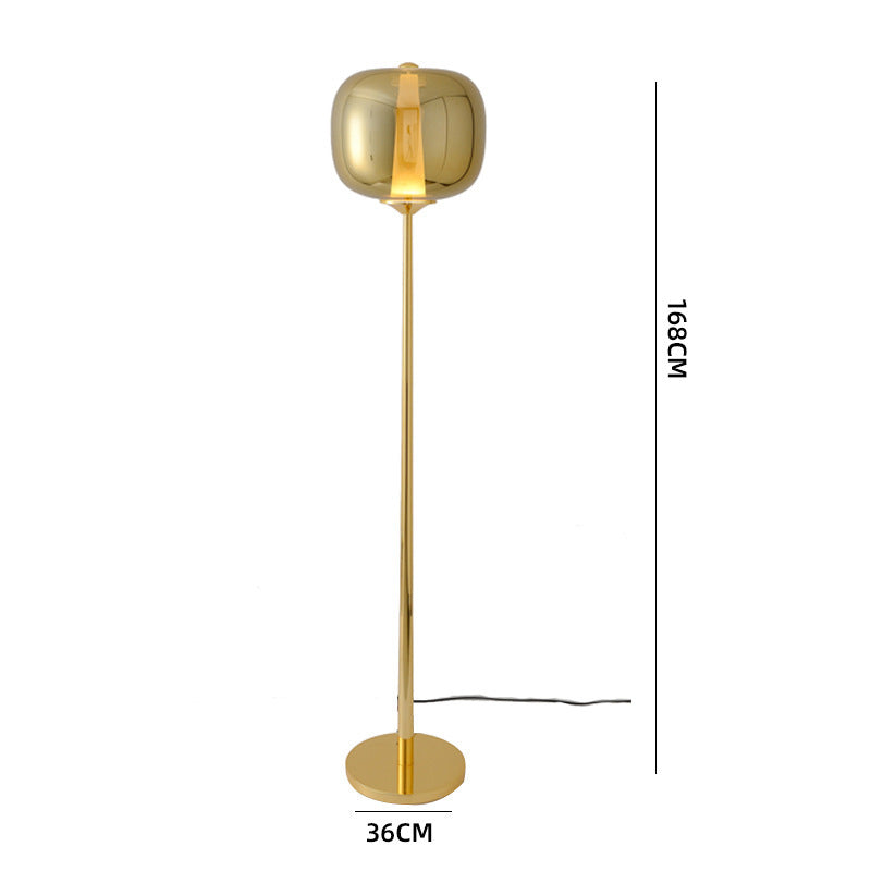 Moderner Minimalistischer Stehlampe mit Transparenter Basis